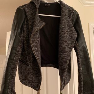 Pleather and Knit Jacket (Express)